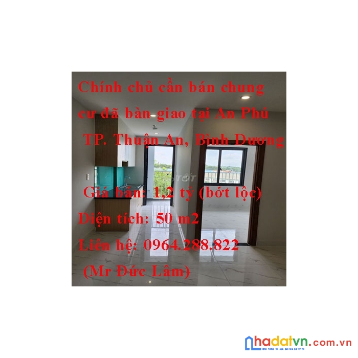 Chính chủ cần bán chung cư đã bàn giao tại an phú, thành phố thuận an, bình dương