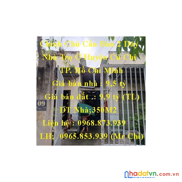 Chính chủ cần bán 2 dãy nhà trọ ở huyện củ chi – thành phố hồ chí minh