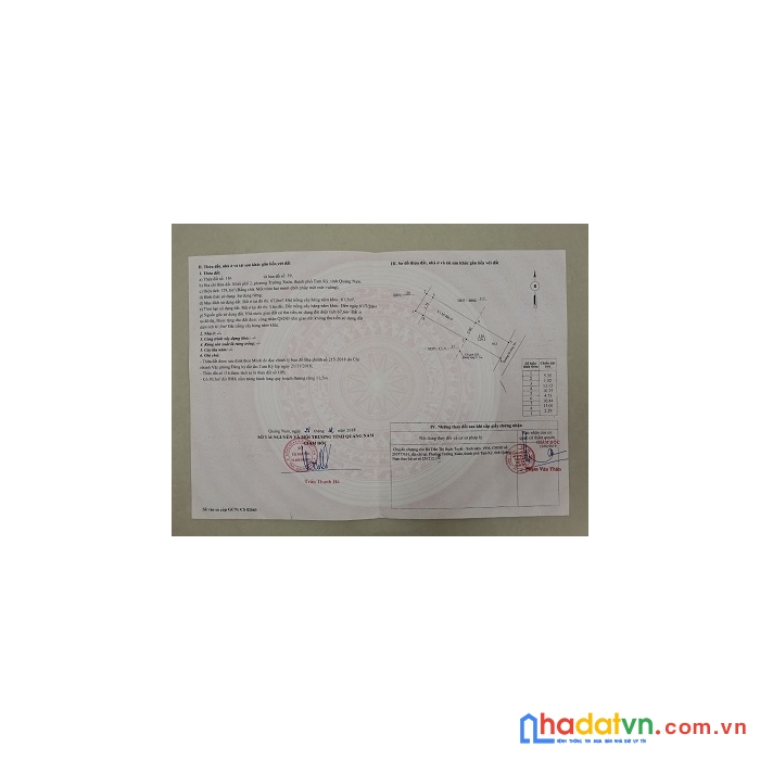 Cần bán gấp lô đất thổ cư (đất ở tại đô thị) thành phố tam kỳ, quảng nam