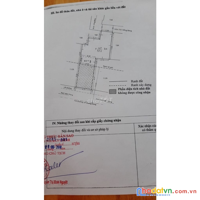 Cần bán nhà mặt tiền vị trí đẹp tại lê quang sung, q6