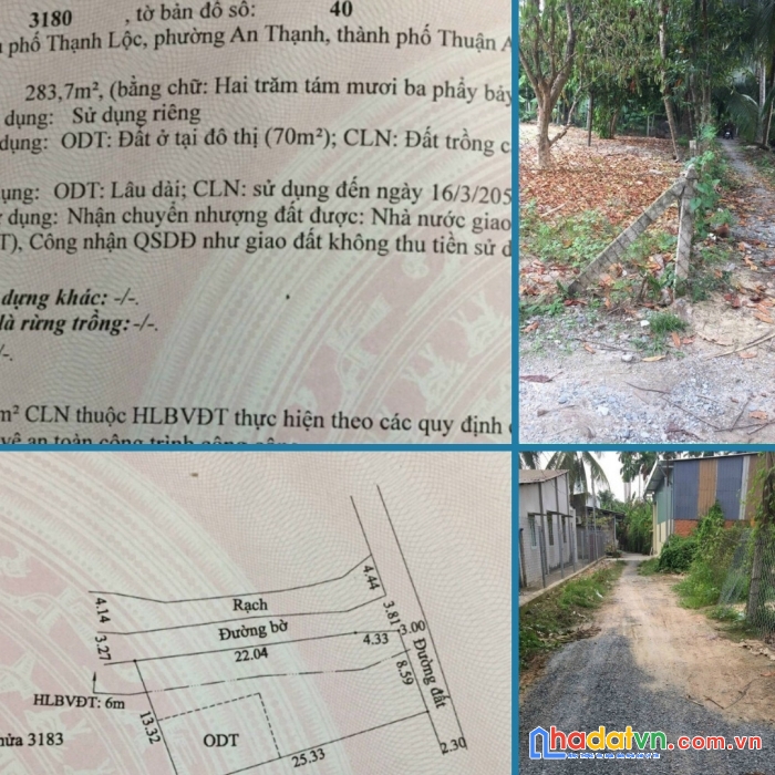 Bán đất hai mặt tiền an thạnh thuận an giá chỉ 10.1 triệu 1, hai mặt tiền hẻm ô tô.