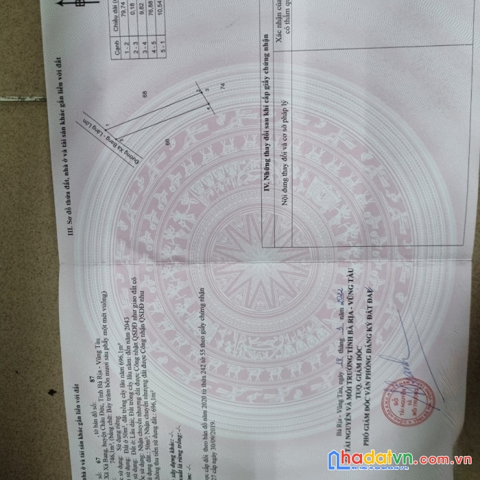 Chính chủ bán lô đất 10m x 79m mặt tiền đường nhựa 8m