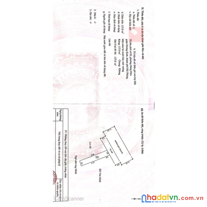 Thửa đất tại vọng hải hưng đạo dương kinh  hp 21 tr