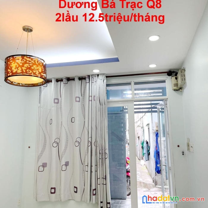 Cho thuê nhà nguyên căn hẻm 258 đường dương bá trạc p2q8