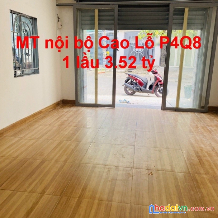 Nhà mới 1lầu/2pn mặt tiền nội bộ cao lỗ p4q8 3.52tỷ