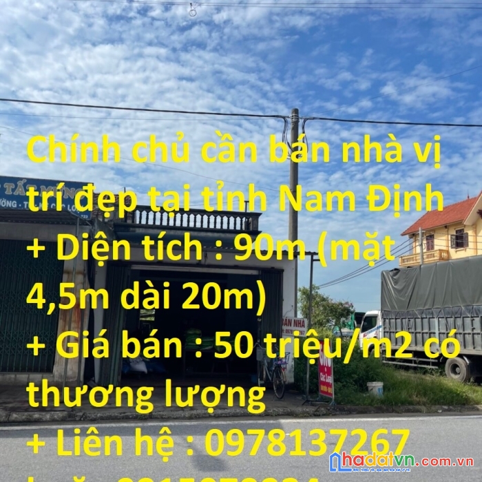 Chính chủ cần bán nhà vị trí đẹp tại tỉnh nam định