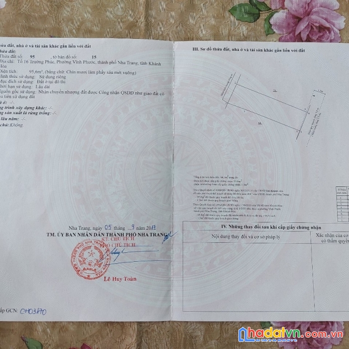 Chính chủ cần bán đất tặng 3 phòng trọvị trí đắc địa giá rẻ hấp dẫn khánh hòa