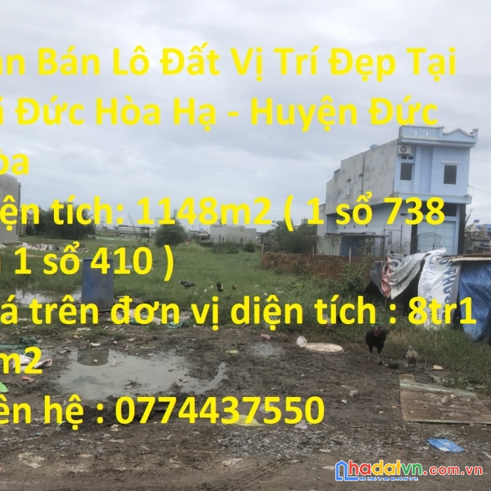 Cần bán lô đất vị trí đẹp tại xã đức hòa hạ – huyện đức hòa