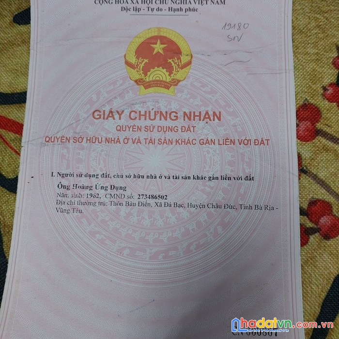 Chính chủ cần bán gấp lô tđc sonadezi châu đức - bà rịa vũng tàu