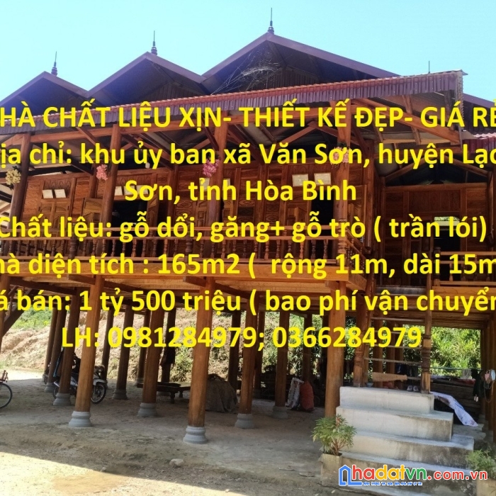 Do chuyển đổi công tác đi tỉnh khác nên cần bán căn nhà sàn vừa mới làm