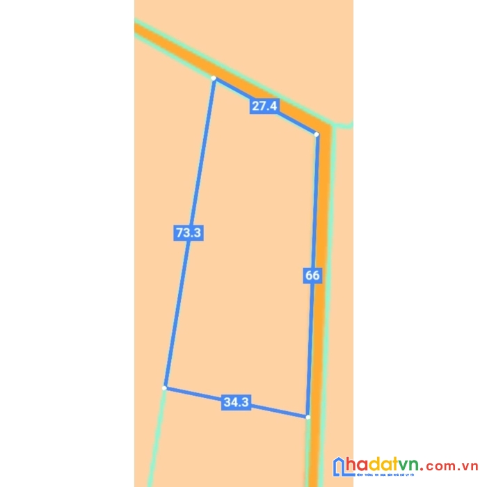 2 sào đất phú lộc 2 mặt tiền 70m ngang - full sầu riêng 13 năm