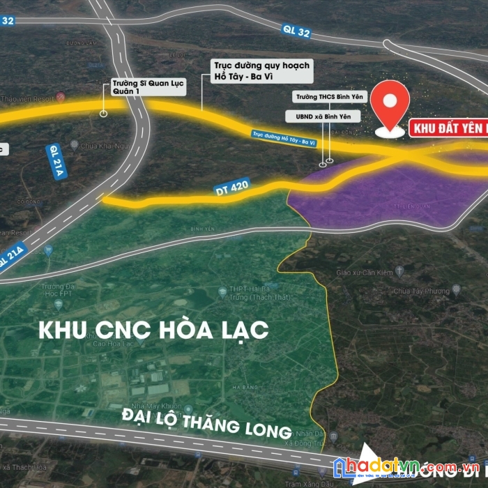 Hot hot chính chủ cần bán đất tại yên mỹ - xã bình yên - thạch thất - hà nội