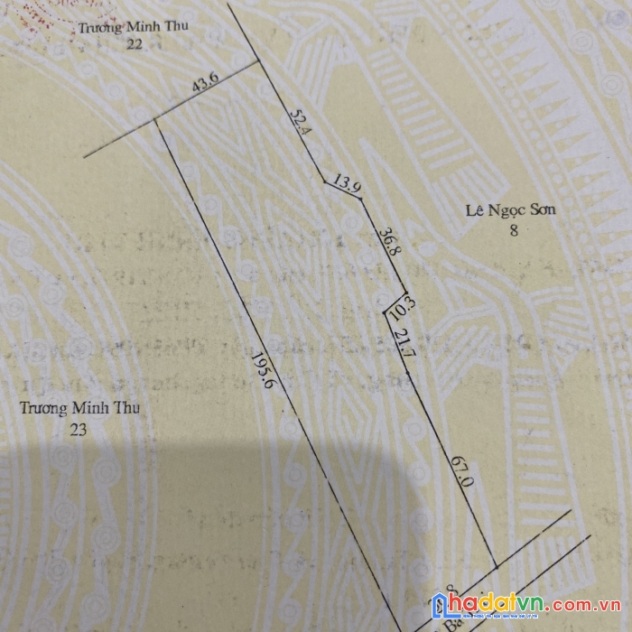 Bán lô đất mặt tiền đường ba trại diện tích 8390m2 sát tuyến tránh 2. giá 2.8tỷ/công