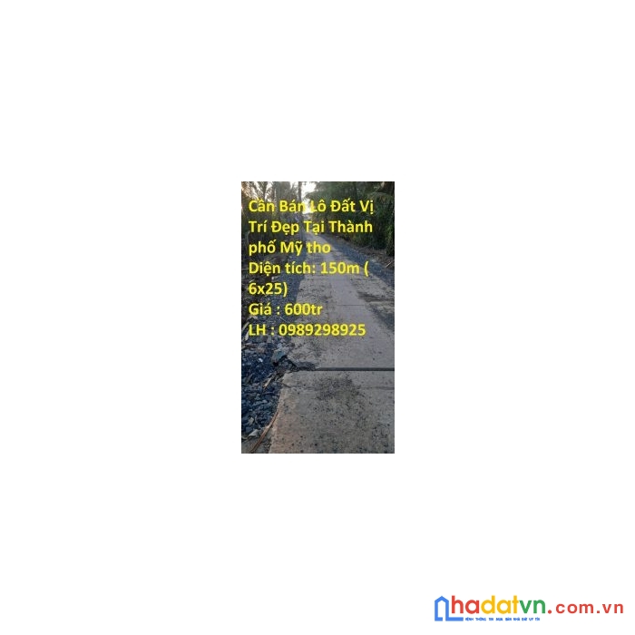 Cần bán lô đất vị trí đẹp tại thành phố mỹ tho