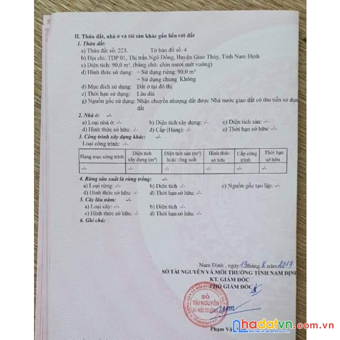 Chính chủ cần bán 2 lô đất kdt ngô đồng huyện giao thủy tp nam định