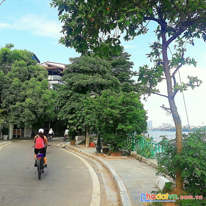 Cho thuê biệt thự 4 tầng diện tích 200m2 , xây 100m2, mặt tiền 8m, mặt hồ tây, sân trước sau