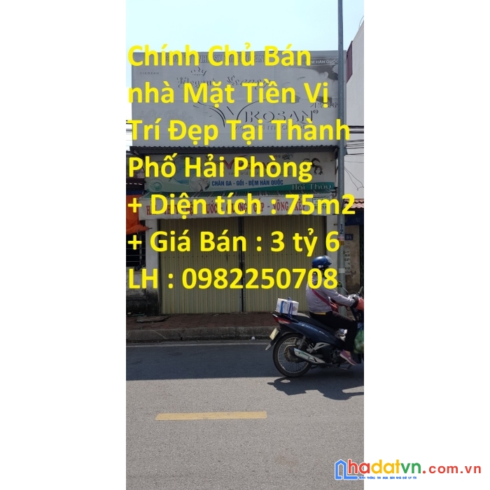 Chính chủ bán nhà mặt tiền vị trí đẹp tại thành phố hải phòng