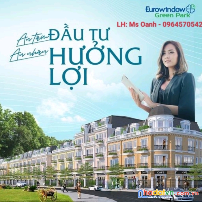 Bán căn ngoại giao shophouse  vị trí đẹp nhất dự án eurowindow green park. kinh doanh cực đỉnh giá