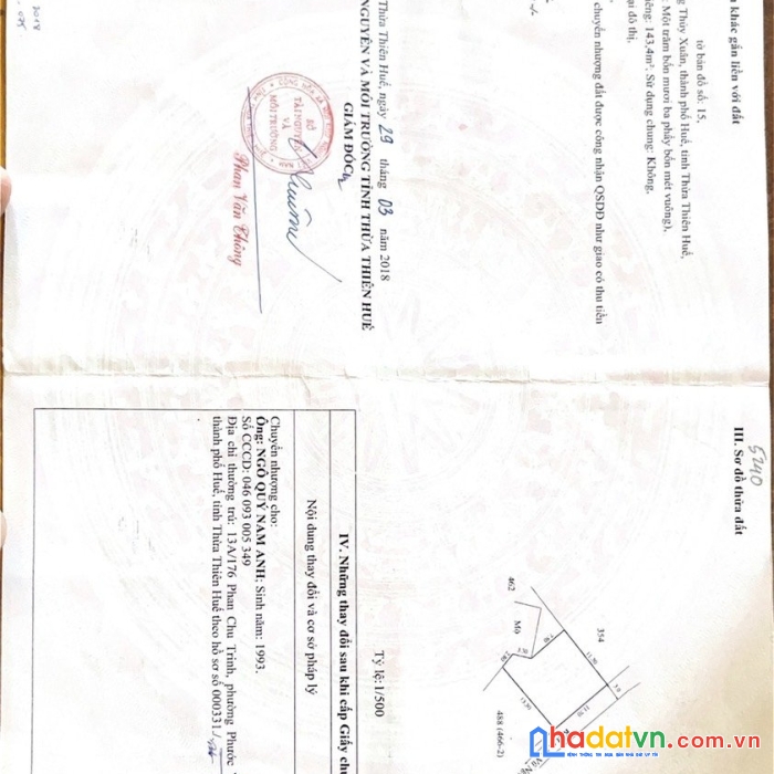 Đất thủy xuân 143m2 chỉ 2,x tỷ