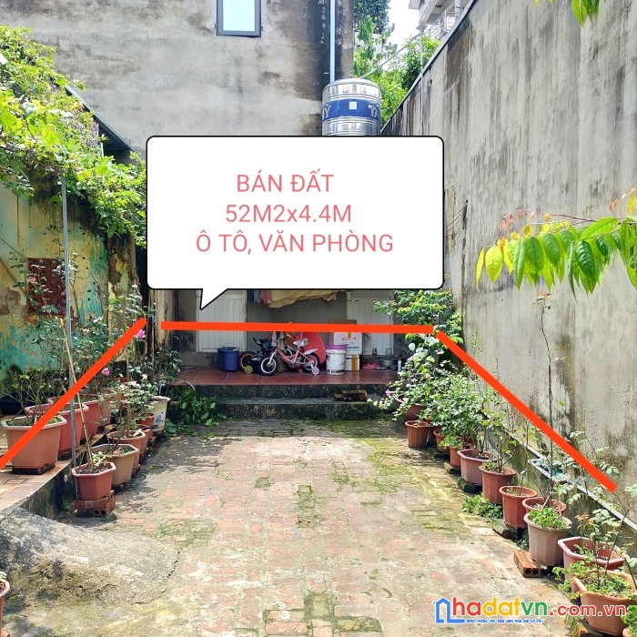 Bán thửa đất siêu hiếm cổ linh, hình thửa đẹp,  ngõ nông, ô tô vào nhà, 52m2x4.4m