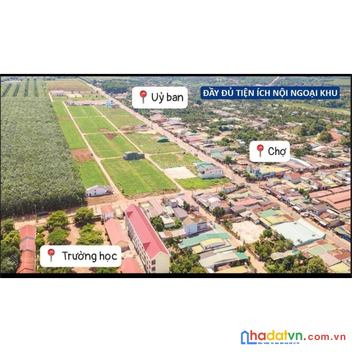 Bán đất sổ đỏ ven tx buôn hồ, đường lớn 22m, ngay ubnd, kdc hiện hữu, giá đầu tư 898tr/nền 132m2