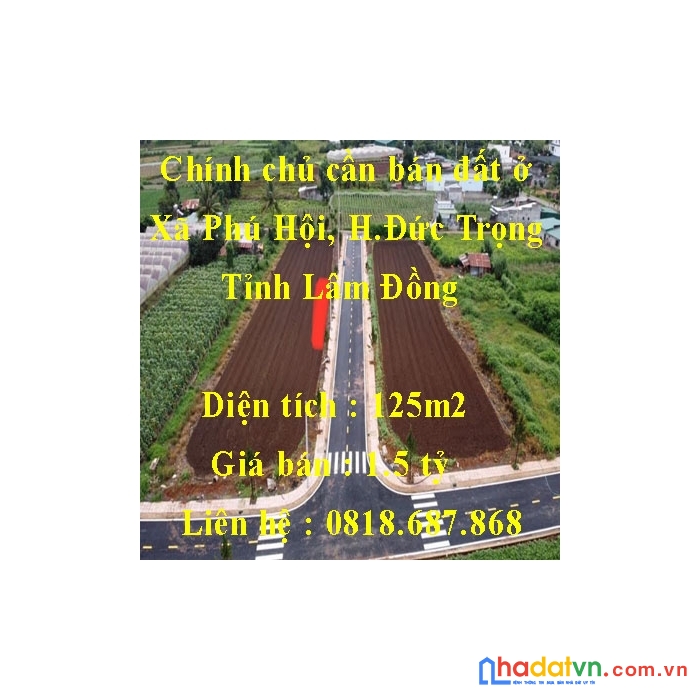 Chính chủ cần bán đất ở xã phú hội, huyện đức trọng, tỉnh lâm đồng