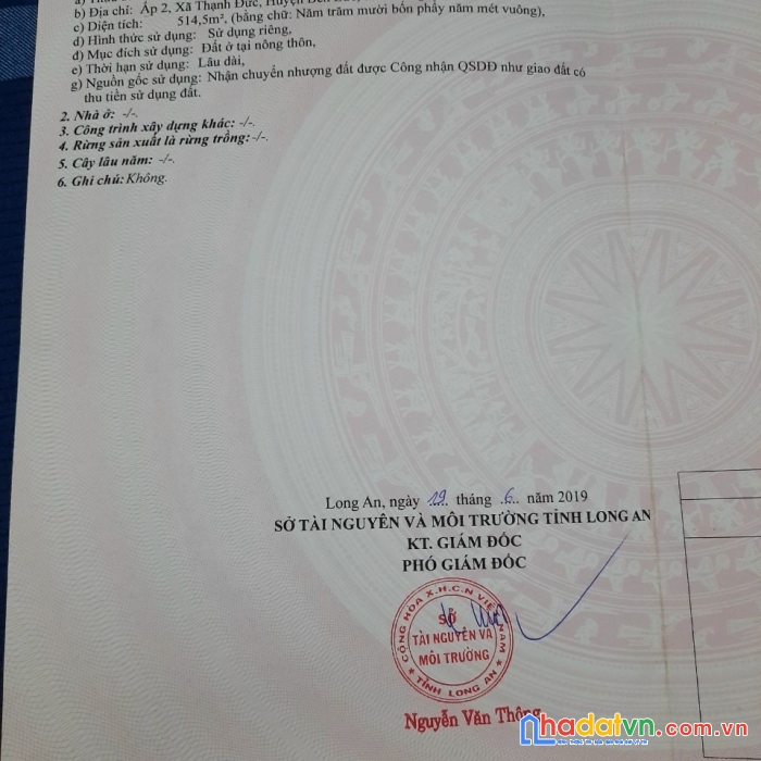 Bán gấp lô đất mặt tiền - duy nhất tại bến lức, long an