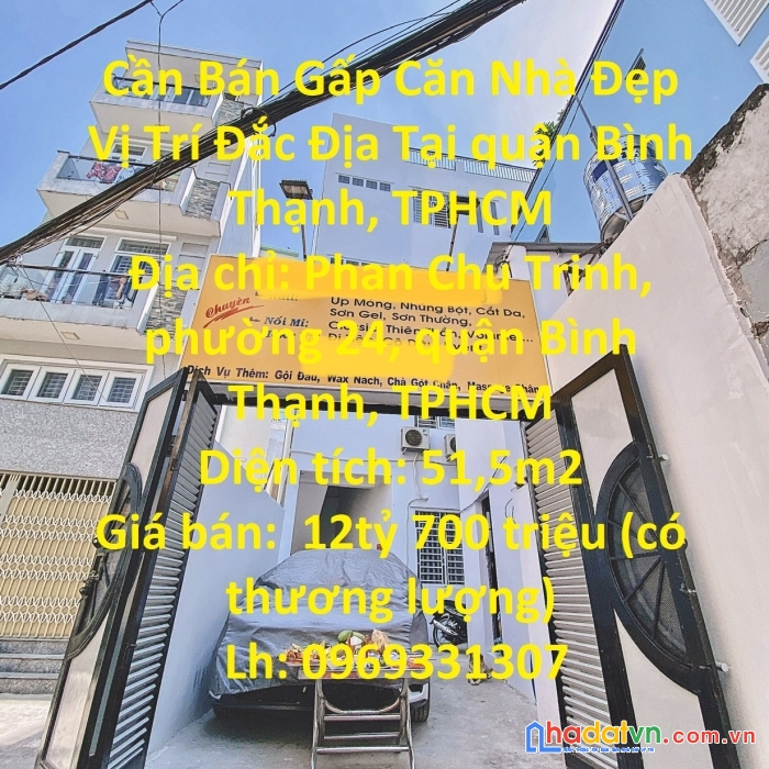 Cần bán gấp căn nhà đẹp vị trí đắc địa tại quận bình thạnh, tphcm
