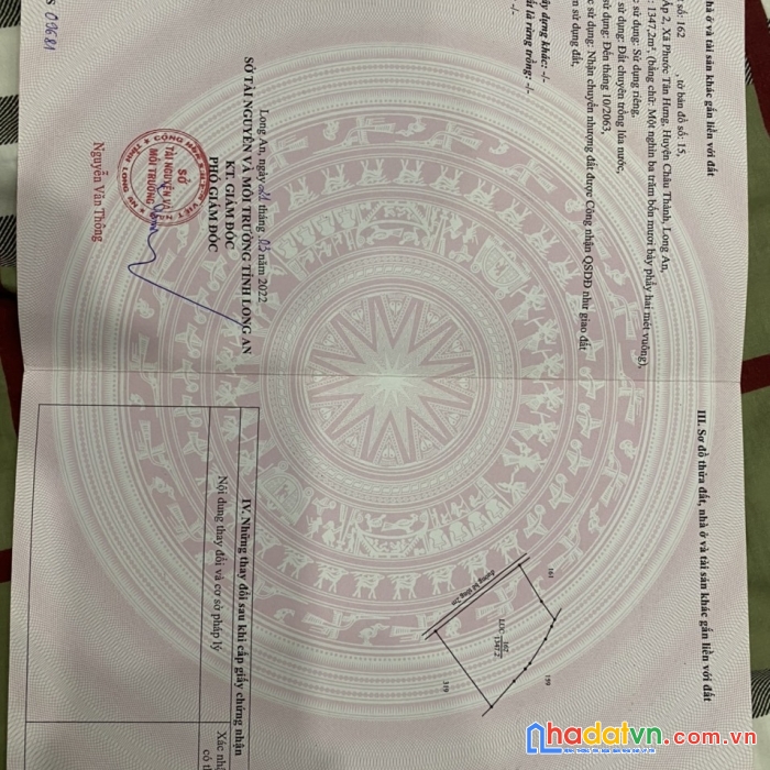 Cần bán 1.300m2 đất lúa châu thành long an giá 1 ty