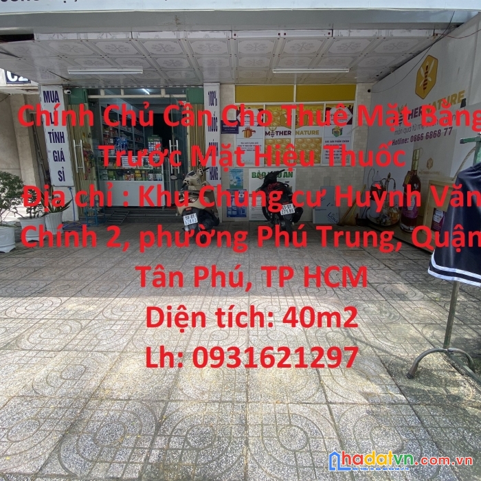 Chính chủ cần cho thuê mặt bằng trước mặt hiệu thuốc