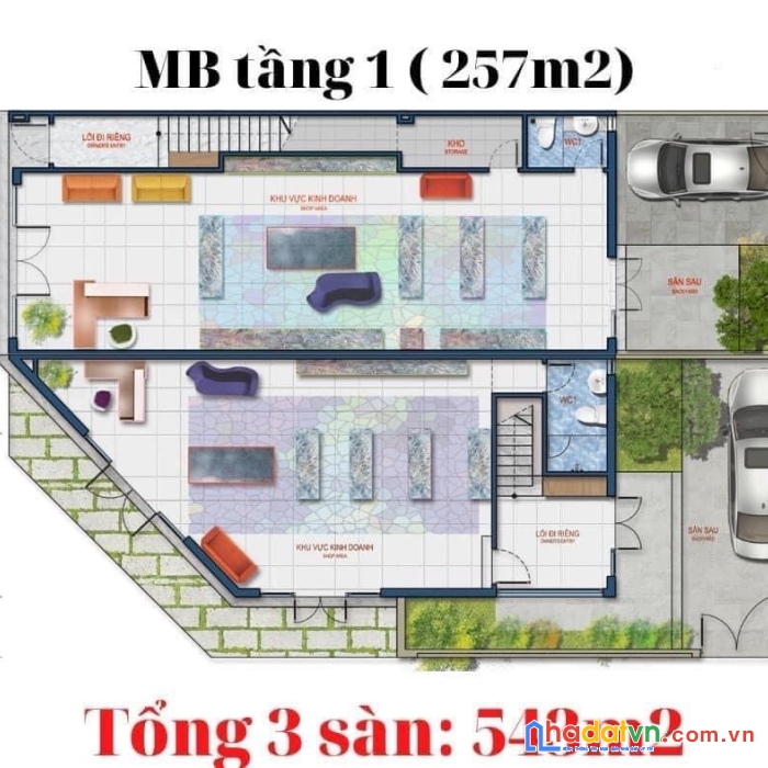 Cho thuê nhà 3 tầng 3 mặt tiền gần trường học bệnh viện khu dân cư đông đúc. ưu tiên mở siêu thị