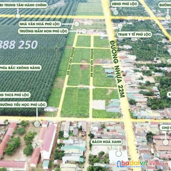 Chốt nhanh lô đất nền liền kề giá chỉ 7tr/m2 ngay trung tâm hành chính mới của tỉnh dak lak