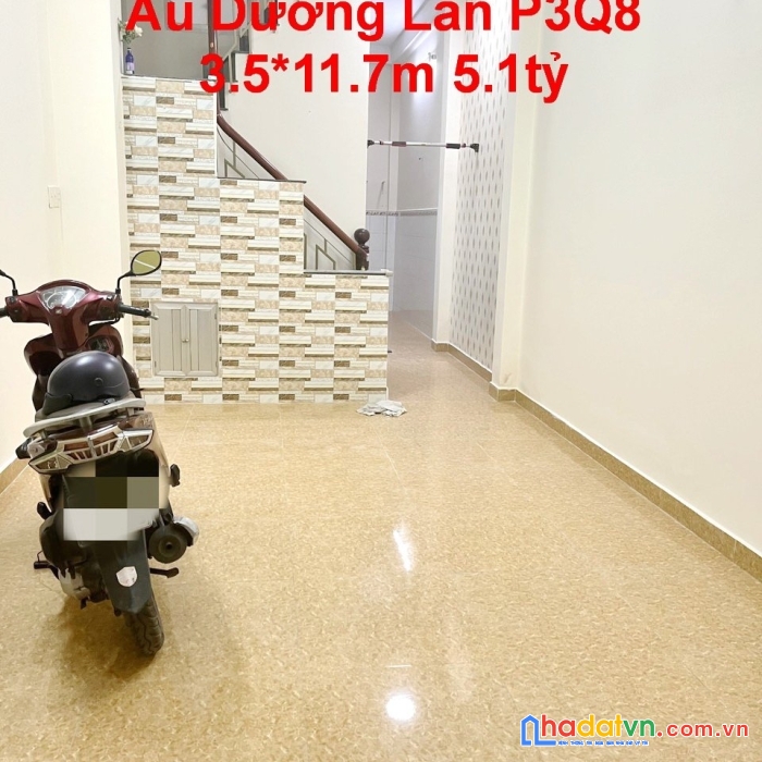 Nhà mới (3.5x11.7m trệt,lầu) hẻm 184 âu dương lân p3q8