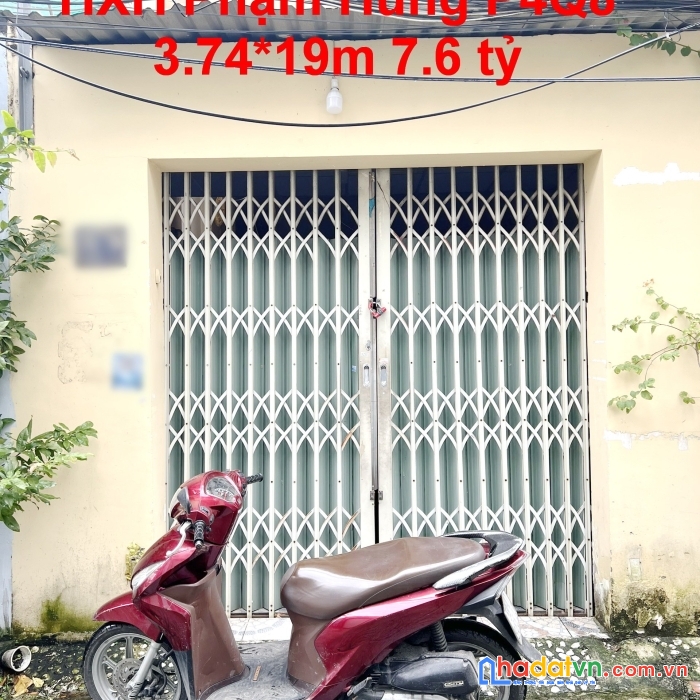Nhà hẻm ô tô 2 tầng sát mặt tiền phạm hùng 3.7x19 nở hậu 5.5m p5 q8 7.6 tỷ