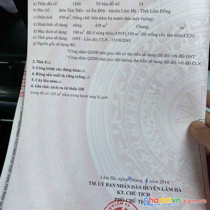 Chính chủ cần bán gấp giá rẻ nhà cấp 4 và khu đất đẹp tại đạ đờm, lâm hà, lâm đồng