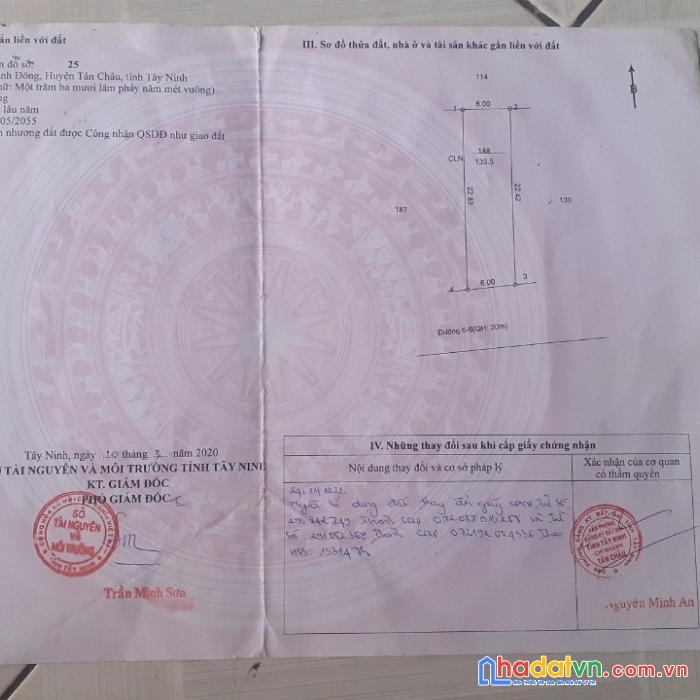 Chính chủ cần bán đất tại ấp thạnh hưng xã thạnh đông huyện tân châu tỉnh tây ninh
