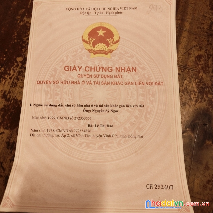 Chính chủ cần bán gấp căn nhà đẹp vị trí tại vĩnh cửu-đồng nai