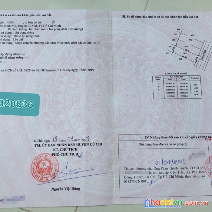 Chính chủ  cần bán lô đất đẹp vị trí đắc địa tại: huyện củ chi , tp hcm