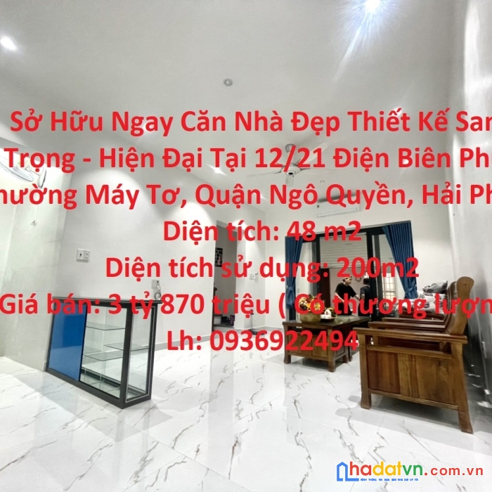 Sở hữu ngay căn nhà đẹp thiết kế sang trọng - hiện đại tại tp hải phòng