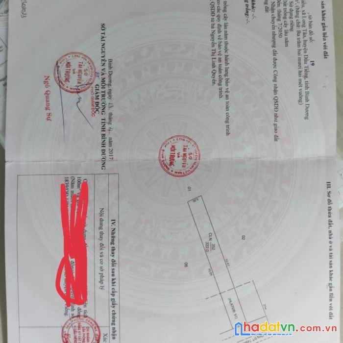 Cần bán lô đất đắc địa tại trung tâm xã  long tân. dầu tiếng.bình dương