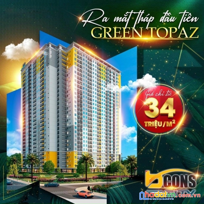 Sở hữu ngay căn hộ bcons city - green topaz 2pn 2wc chỉ từ 350 triệu