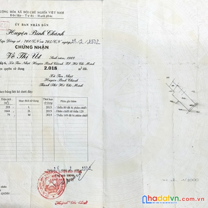 Chính chủ cần bán gấp lô đất tại bình chánh - tphcm