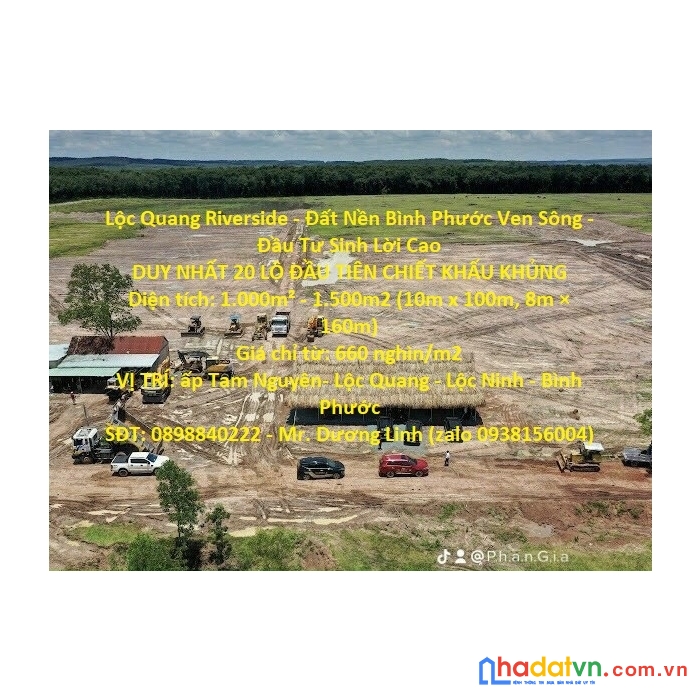 Lộc quang riverside - đất nền bình phước ven sông - đầu tư sinh lời cao