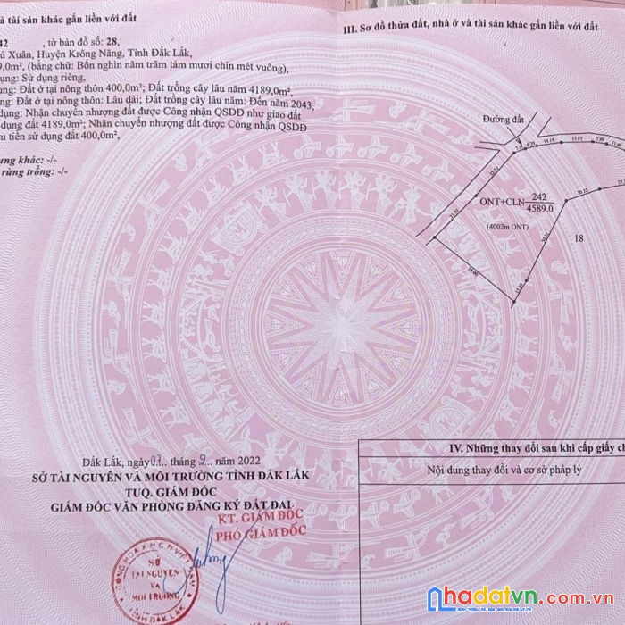 Cần bán 2 lô đất giá đầu tư tại huyện krông năng, tỉnh đắk lắk.