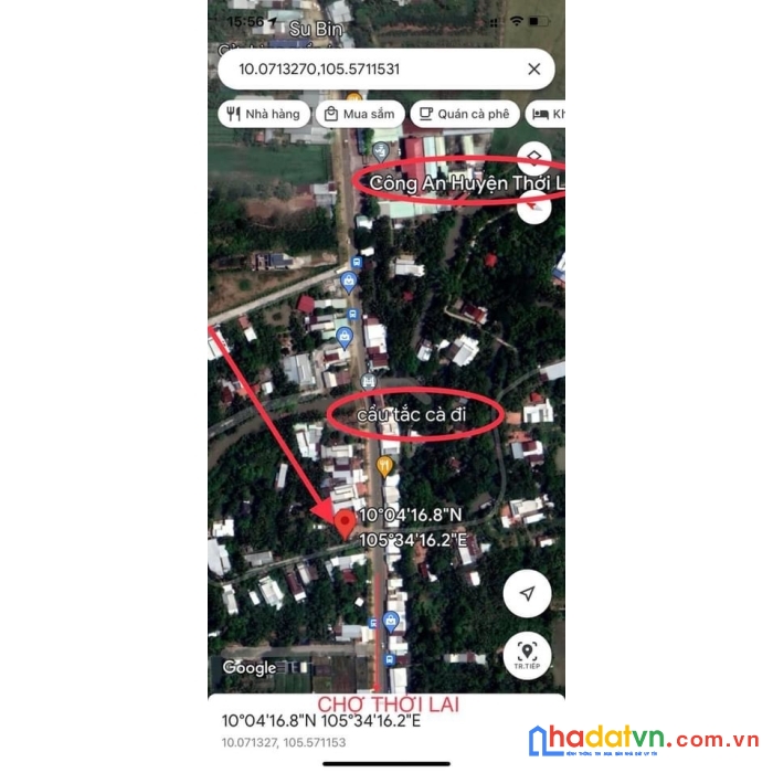 Chính chủ cần bán nền hẻm ngay trung tâm thị trấn thới lai cần thơ