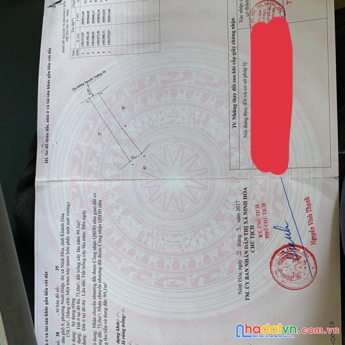 Bán lô đất mặt tiền tỉnh lộ 6 có thổ giá chỉ 4tr5 ninh xuân ninh hoà lh 0985451850 xuân xuyên