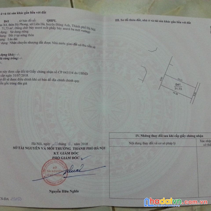 Bán thanh lý gấp lô đất đấu giá hà phong - liên hà - đông anh, hướng tây bắc, sau dãy mặt đường,
