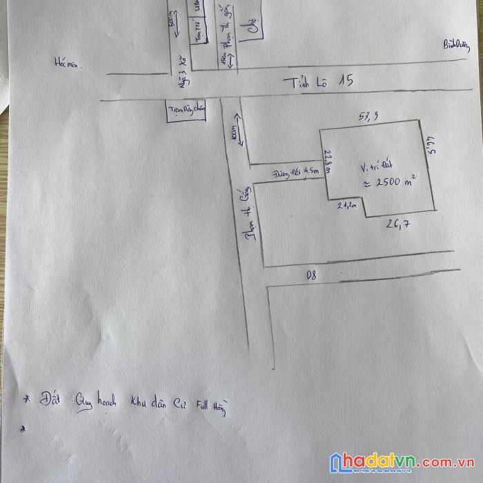 Chủ bán gấp lô đất cln ngay tt xã phú mỹ hưng, củ chi