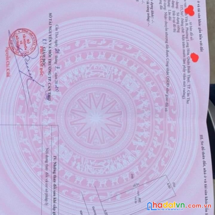 Đất nền-có sổ 6x19m odt 1,1 tỷ cầu rạch cam-bình thủy. được cấp phép xd