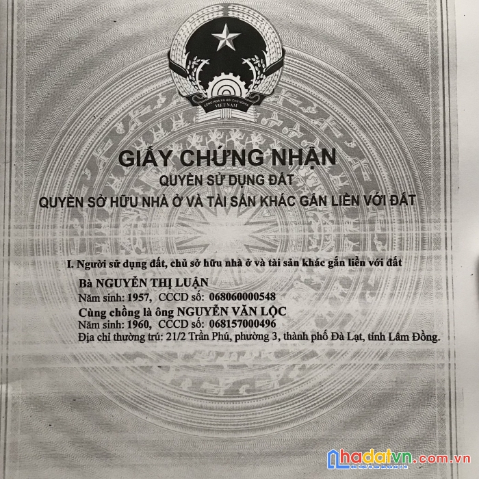 Chính chủ cần bán 2 lô đất phường 3 thành phố đà lạt, tỉnh lâm đồng